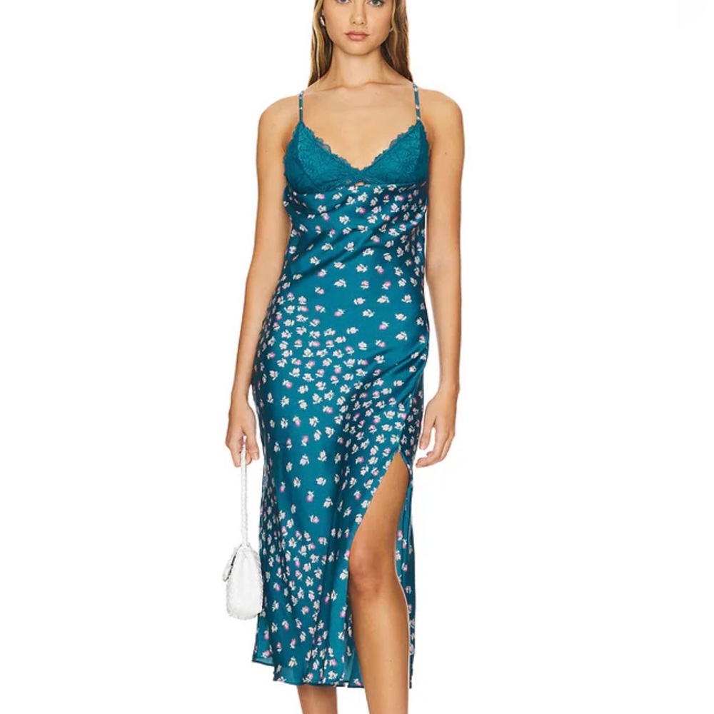 NWT•Intimately x Free People• Women’s Gossamer Glow Midi Slip Dress Size M